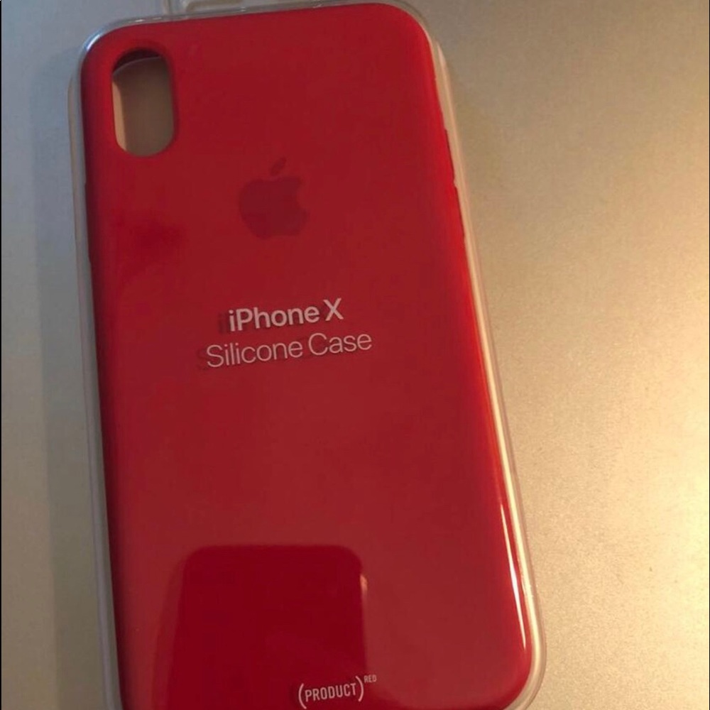 iPhone X Silicone Case red